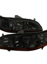 Spec-D Crystal Housing Headlights - Smoke Honda Accord 1998-2002                                     - 2LH-ACD98G-RS - Image 10