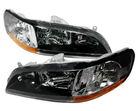 Spec-D Crystal Housing Headlights Black Honda Accord 1998-2002