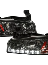 Spec-D 1 Piece Headlights - Smoke Dodge Charger 2005-2010                                     - 2LH-CHG051PCG-RS - Image 9