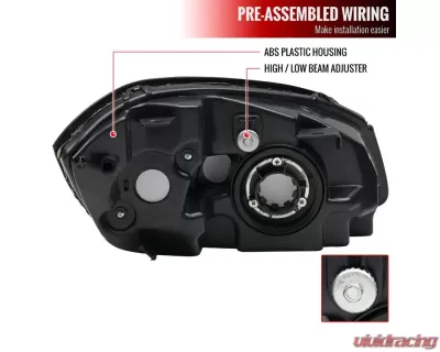Spec-D Smoked Euro Headlights Chevrolet Cobalt 2005-2010 - 2LH-COB05G-RS