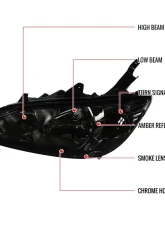 Spec-D  Housing Headlights Smoke Honda Civic 2004-2005                                     - 2LH-CV04G-RS - Image 6