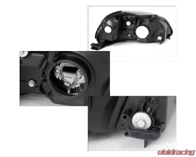 Spec-D Crystal Housing Headlights Smoke Honda Civic 1996-1998 - 2LH-CV96G-V2-RS
