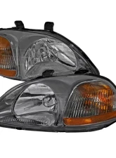 Spec-D Crystal Housing Headlights Smoke Honda Civic 1996-1998                                     - 2LH-CV96G-V2-RS - Image 10