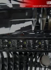 Spec-D Crystal Headlights w/ SMD LED Light Strip (Chrome Housing/Smoked Lens) Ford F-Series | Excursion 2005-2007                                     - 2LH-F25005G-RS - Image 5