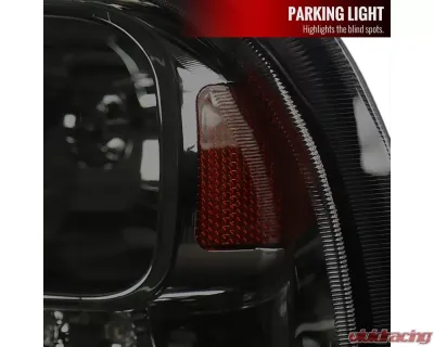 Spec-D Crystal Headlights w/ SMD LED Light Strip (Chrome Housing/Smoked Lens) Ford F-Series | Excursion 2005-2007 - 2LH-F25005G-RS