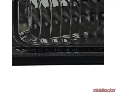 Spec-D Crystal Headlights w/ SMD LED Light Strip (Chrome Housing/Smoked Lens) Ford F-Series | Excursion 2005-2007 - 2LH-F25005G-RS