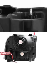 Spec-D Crystal Headlights w/ SMD LED Light Strip (Chrome Housing/Smoked Lens) Ford F-Series | Excursion 2005-2007                                     - 2LH-F25005G-RS - Image 9