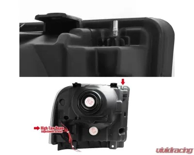 Spec-D Crystal Headlights w/ SMD LED Light Strip (Chrome Housing/Smoked Lens) Ford F-Series | Excursion 2005-2007 - 2LH-F25005G-RS