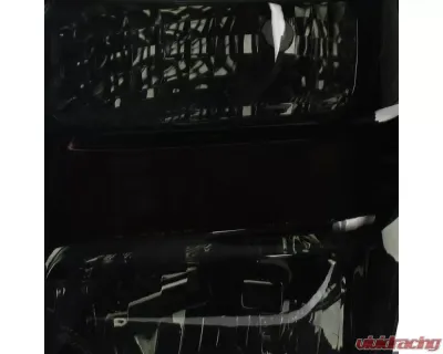 Spec-D Factory Style Headlights w/ Amber Reflectors (Chrome Housing/Smoked Lens) Ford F-Series 2008-2010 - 2LH-F25008G-RS