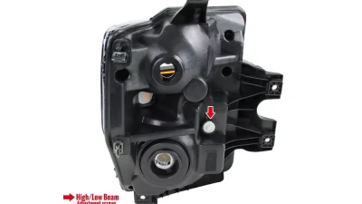 Spec-D Factory Style Headlights w/ Amber Reflectors (Chrome Housing/Smoked Lens) Ford F-Series 2008-2010                                     - 2LH-F25008G-RS - Image 9