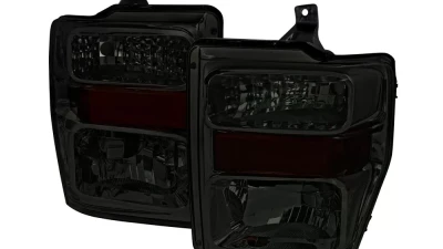 Spec-D Factory Style Headlights w/ Amber Reflectors (Chrome Housing/Smoked Lens) Ford F-Series 2008-2010                                     - 2LH-F25008G-RS - Image 10