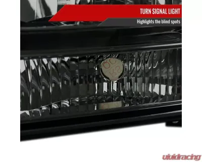Spec-D 1 Piece Smoke Euro Headlights Ford F250 1999-2004 - 2LH-F250991PCG-ABM