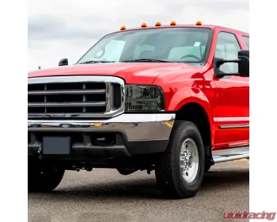Spec-D 1 Piece Smoke Euro Headlights Ford F250 1999-2004 - 2LH-F250991PCG-ABM