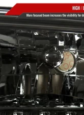 Spec-D 1 Piece Smoke Euro Headlights with LED Ford F250 1999-2004                                     - 2LH-F250991PCG-RS - Image 3