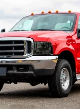 Spec-D 1 Piece Smoke Euro Headlights with LED Ford F250 1999-2004                                     - 2LH-F250991PCG-RS - Image 9