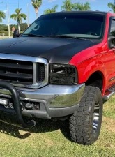 Spec-D 1 Piece Smoke Euro Headlights with LED Ford F250 1999-2004                                     - 2LH-F250991PCG-RS - Image 10