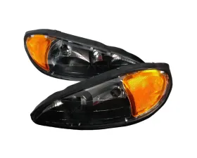 Spec-D Crystal HOusing Headlights Black Pontiac Grand AM 1999-2005