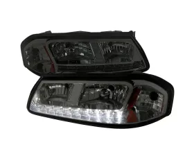 Spec-D Smoked Euro Headlights with LED Chevrolet Impala 2000-2005