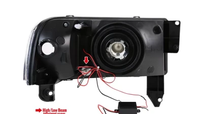 Spec-D Crystal Headlights (Chrome Housing/Clear Lens) Dodge Ram 1994-2002                                     - 2LH-RAM94-RS - Image 10