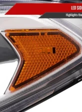 Spec-D Chrome Housing Clear Lens Switchback Sequential Turn Signal Projector Headlights Ford Fusion 2013-2016                                     - 2LHP-FUS13-SQ-TM - Image 7