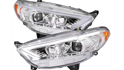 Spec-D Switchback Sequential Turn Signal Projector Headlights (Chrome Housing/Clear Lens)  Ford Fusion 2013-2016                                     - 2LHP-FUS13-SQ-TM - Image 11