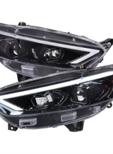 Spec-D Glossy Black Housing Clear Lens Switchback Sequential Turn Signal Projector Headlights Ford Fusion 2013-2016                                     - 2LHP-FUS13BK-SQ-TM - Image 11