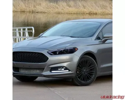 Spec-D Glossy Black Housing Smoke Lens Switchback Sequential Turn Signal Projector Headlights Ford Fusion 2013-2016 - 2LHP-FUS13G-SQ-TM