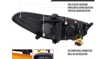 Spec-D Switchback Sequential Turn Signal Projector Headlights (Glossy Black Housing/Smoked Lens)  Ford Fusion 2013-2016                                     - 2LHP-FUS13G-SQ-TM - Image 8