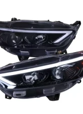 Spec-D Glossy Black Housing Smoke Lens Switchback Sequential Turn Signal Projector Headlights Ford Fusion 2013-2016                                     - 2LHP-FUS13G-SQ-TM - Image 11