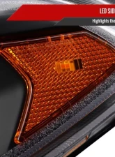 Spec-D Matte Black Housing Clear Lens Switchback Sequential Turn Signal Projector Headlights Ford Fusion 2013-2016                                     - 2LHP-FUS13JM-SQ-TM - Image 7
