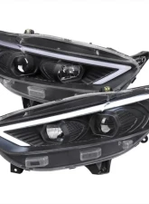 Spec-D Matte Black Housing Clear Lens Switchback Sequential Turn Signal Projector Headlights Ford Fusion 2013-2016                                     - 2LHP-FUS13JM-SQ-TM - Image 13
