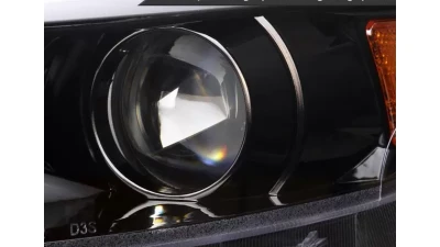 Spec-D LED Sequential Turn Signal Projector Headlights (Jet Black Housing/Clear Lens) Ford Mustang 2015-2020                                     - 2LHP-MST15BK-SQ-TM - Image 4