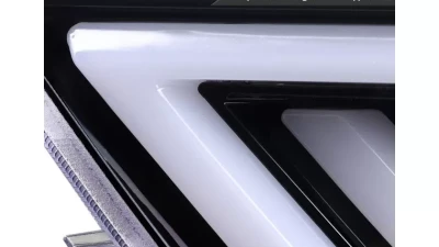 Spec-D LED Sequential Turn Signal Projector Headlights (Jet Black Housing/Clear Lens) Ford Mustang 2015-2020                                     - 2LHP-MST15BK-SQ-TM - Image 5