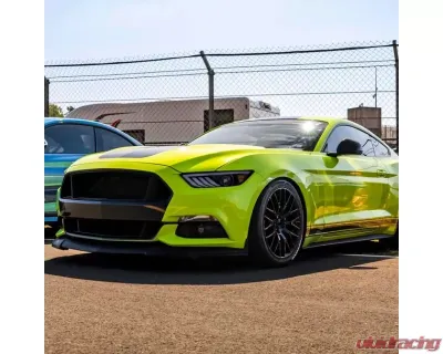 Spec-D Glossy Black Housing Smoke Lens HID-Type LED Sequential Turn Signal Projector Headlights Ford Mustang 2015-2017 - 2LHP-MST15G-SQ-TM