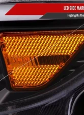 Spec-D Matte Black Housing Clear Lens HID-Type LED Sequential Turn Signal Projector Headlights Ford Mustang 2015-2017                                     - 2LHP-MST15JM-SQ-TM - Image 7
