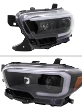 Spec-D Switchback LED C-Bar Projector Headlights (Matte Black Housing/Clear Lens) Toyota Tacoma 2016-2023                                     - 2LHP-TAC16JM-TM - Image 2