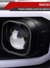 Spec-D Switchback LED C-Bar Projector Headlights (Matte Black Housing/Clear Lens) Toyota Tacoma 2016-2023                                     - 2LHP-TAC16JM-TM - Image 3