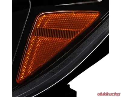Spec-D Sti Projector Headlights Drl Led Bar Glossy Black Housing Clear Lens Switchback And Sequential Turn Signal Subaru WRX 2015-2021 - 2LHP-WRX15BK-SQ-TM