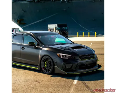 Spec-D Sti Projector Headlights Drl Led Bar Glossy Black Housing Clear Lens Switchback And Sequential Turn Signal Subaru WRX 2015-2021 - 2LHP-WRX15BK-SQ-TM