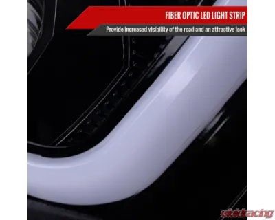 Spec-D Sti Projector Headlights Drl Led Bar Glossy Black Housing Smoked Lens Switchback And Sequential Turn Signal Subaru WRX 2015-2021 - 2LHP-WRX15G-SQ-TM