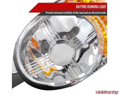 Spec-D Factory Style Turn Signal Bumper Lights (Chrome Housing/Clear Lens)  GMC Sierra | Yukon 1999-2007 - 2LB-DEN00-RO