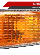 Spec-D Factory Style Turn Signal Bumper Lights (Chrome Housing/Clear Lens)  GMC Sierra | Yukon 1999-2007                                     - 2LB-DEN00-RO - Image 4