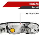 Spec-D Factory Style Turn Signal Bumper Lights (Chrome Housing/Clear Lens)  GMC Sierra | Yukon 1999-2007                                     - 2LB-DEN00-RO - Image 7