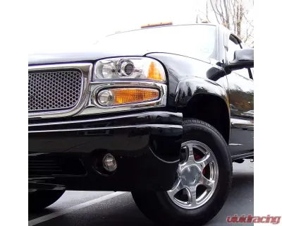 Spec-D Factory Style Turn Signal Bumper Lights (Chrome Housing/Clear Lens)  GMC Sierra | Yukon 1999-2007 - 2LB-DEN00-RO