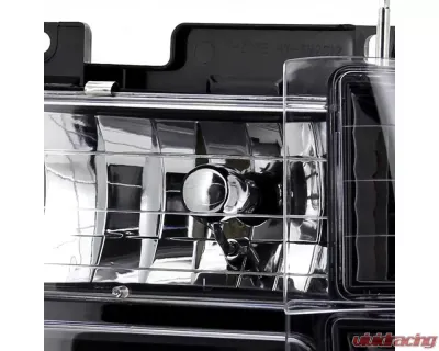 Spec-D Factory Style Headlights w/ Bumper & Corner Lights (Matte Black Housing/Clear Lens) Chevrolet 1994-1998 - 2LBCLH-C1094JM-TM