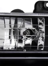 Spec-D Factory Style Headlights w/ Bumper & Corner Lights (Matte Black Housing/Clear Lens) Chevrolet 1994-1998                                     - 2LBCLH-C1094JM-TM - Image 3