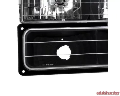 Spec-D Factory Style Headlights w/ Bumper & Corner Lights (Matte Black Housing/Clear Lens) Chevrolet 1994-1998 - 2LBCLH-C1094JM-TM