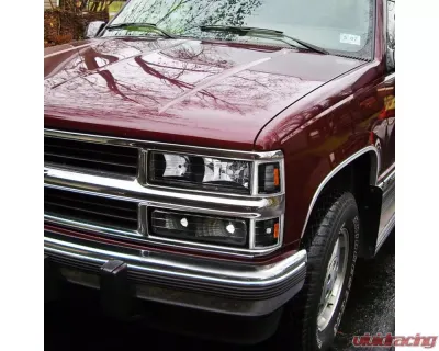 Spec-D Factory Style Headlights w/ Bumper & Corner Lights (Matte Black Housing/Clear Lens) Chevrolet 1994-1998 - 2LBCLH-C1094JM-TM