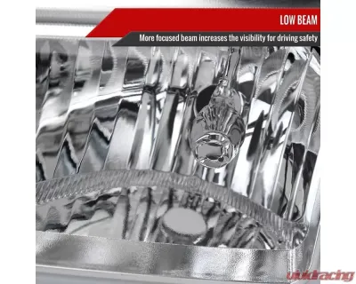 Spec-D LED Bar Factory Style Headlights (Chrome Housing/Clear lens) Chevrolet Silverado | Avalanche 2002-2007 - 2LBLH-SIV03-G3-GO