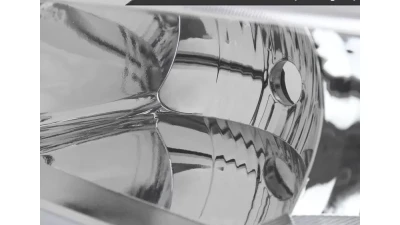 Spec-D LED Bar Factory Style Headlights (Chrome Housing/Clear lens) Chevrolet Silverado | Avalanche 2002-2007                                     - 2LBLH-SIV03-G3-GO - Image 4